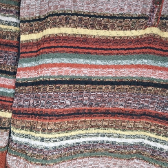 No Boundaries Striped Multicolor Grunge 90’s Long  Sleeve Top - Picture 6 of 13